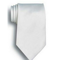 White Polyester Satin Tie